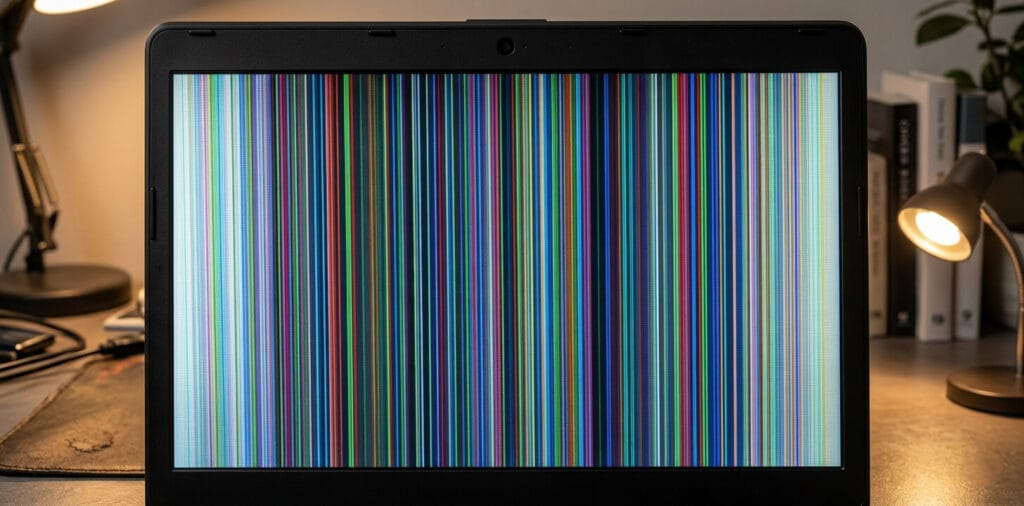 how to fix rainbow screen on laptop