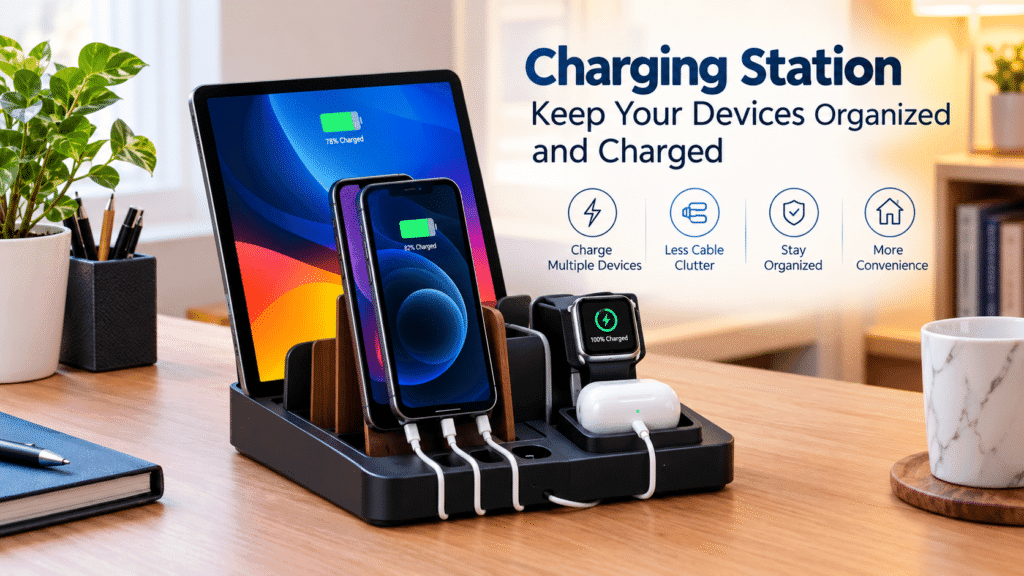Charging Station to Organize and Charge Devices